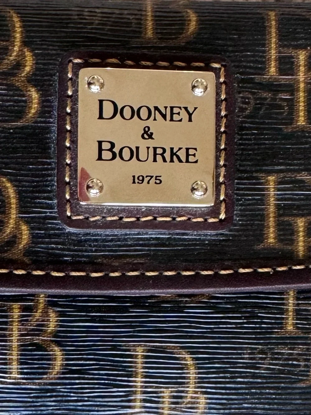DOONEY & BOURKE DB Monogram Coated Canvas Satchel & Matching Wallet